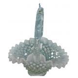 Fenton Hobnail Opalescent Glass Basket