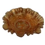 Carnival Glass Ruffled Edge Bowl