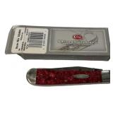 Case 10254 SS Cherry Christmas Red SPKL Trapper