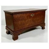 Small size cherry blanket chest, 11.5' x 24.5' top