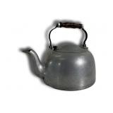 Griswold aluminum tea kettle, 10' dia., wooden