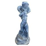 Cast Stone Figure holding urn, 20' T