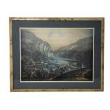 Harper's Ferry print in 19.5' x 24.5' burl frame