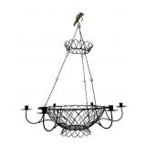 Candle Chandelier, 6 lights, 1/8' & 1/4' wire,