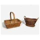 Wicker basket, 11.5' x 13', 8' deep / Straw basket