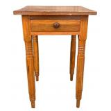 Bedside table, poplar, drawer, New York leg