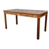 Library table, Clark & Gibby, Inc. label, mahogany