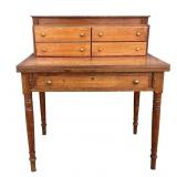 Schoolmaster's desk; mahogany, 4 drawers on back
