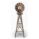 Metal windmill, 15' sq. base, 56' tall, 14' dia.
