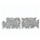 2 cast iron panels, flowers & vines, 9' x 14.5'