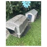 Two dog houses