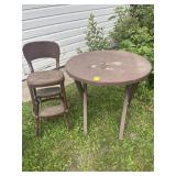 Table and highchair
