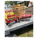 Radio flyer, three bushel baskets