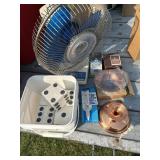 Fan, decor, dice