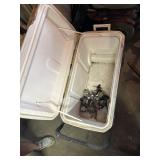Cooler with fishing reels