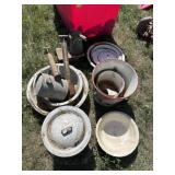 Enamel ware, dusters, misc