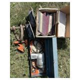 Electric drill, nails