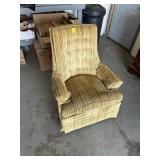 Yellow swival chair.