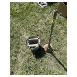 Mop bucket, laundry plunger