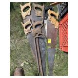 Hand saws, crowbars