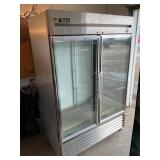Double door, stainless steel beverage cooler