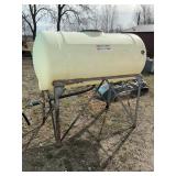 100 gal plastic water tank on stand