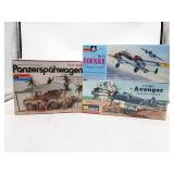 Monogram WWII Military Vehicles Model Lot