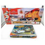 Train Set + Slot Car Set Lot/Both New!