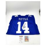 Y.A. Tittle Signed Giants Jersey COA