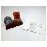 Vic Hadfield Signed Puck Display COA