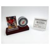 Martin Brodeur Signed Puck Display COA