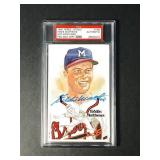 Eddie Mathews HOF Signed Postcard PSA/DNA #776