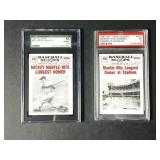 1961 Nu-Card Scoops Mickey Mantle Graded Lot