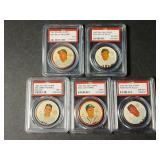 1962 Salada Coins Graded Lot  Mays/Alou/More