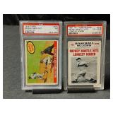 1959 + 1961 Mantle + Musial PSA Graded Cards