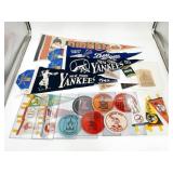 1930s-1990s Vintage MLB Pennants Lot