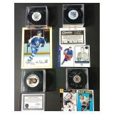 NHL Hockey Legends Signed Pucks COA