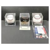 Golden Age MLB Signed Baseballs COA