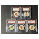1962 Salada Coins Graded Lot Cepeda/Podres/More