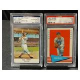 1961 Bob Feller + Bill Terry Autographed/PSA Cards
