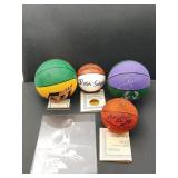 NBA Signed Basketballs Lot COA Gervin