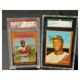 1962 + 1975 Bob Gibson Graded Baseball Cards