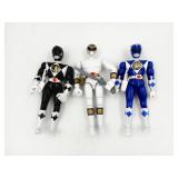 Power Rangers 8" Blue Black White Ranger Lot