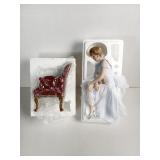 Franklin Mint Sitting Princess Diana in Red Chair