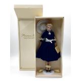 Franklin Mint Princess Grace Doll Navy Blue Dress