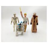 Star Wars ANH 1977 figures Luke/C3PO/R2/Tusken