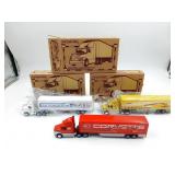 ERTL Collectibles White GMC Cab w/Trailer Lot