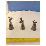 Lot of 3 vintage Disney bells (Mickey, Donald's