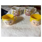4 Campbell soup kids ceramic & plastic mugs