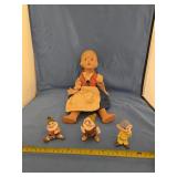 3 Vintage Dwarfs from Snow White and vintage D
